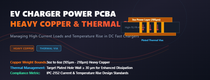 Últimos blogs de la empresa sobre Electrónica de potencia: Técnicas de fabricación de cobre pesado para el control de temperatura en estaciones de carga de alta corriente