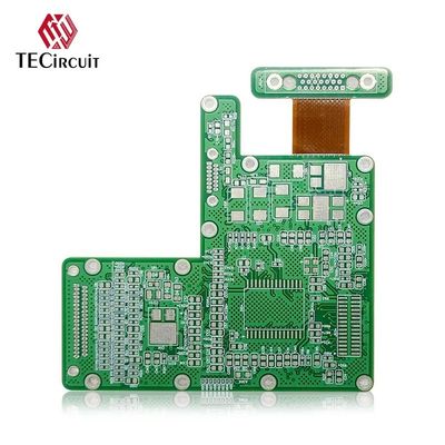 FR4 PI Material PCB de circuito impreso rígido flexible Inmersión oro 2u