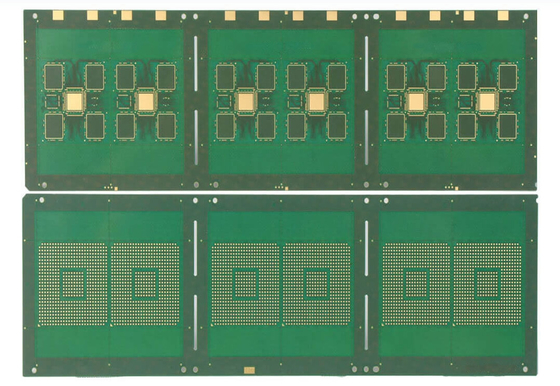 Panel de PCB de sustrato de IC de múltiples capas PCB rígido ciego vias oro blando
